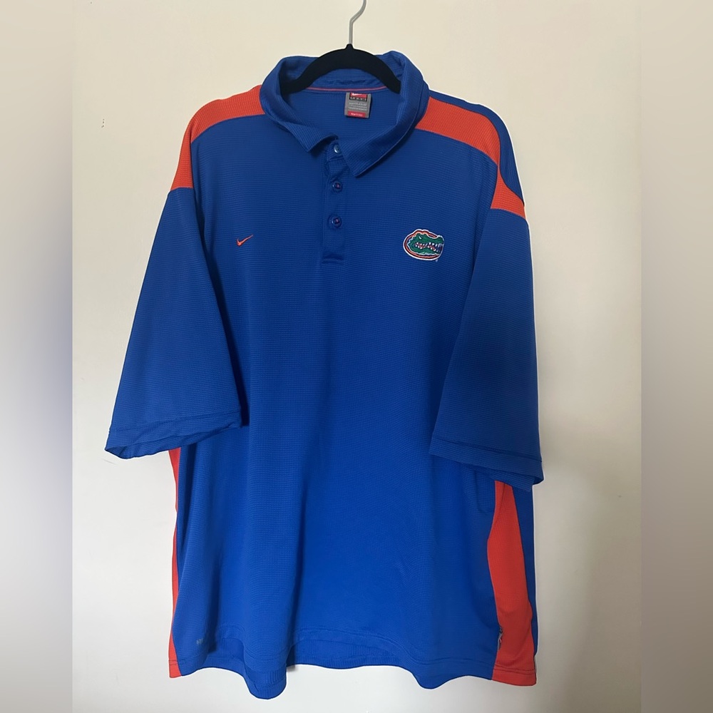 Nike Men's Florida Gators Polo Shirt Size 3XL Blue/Orange Panel
